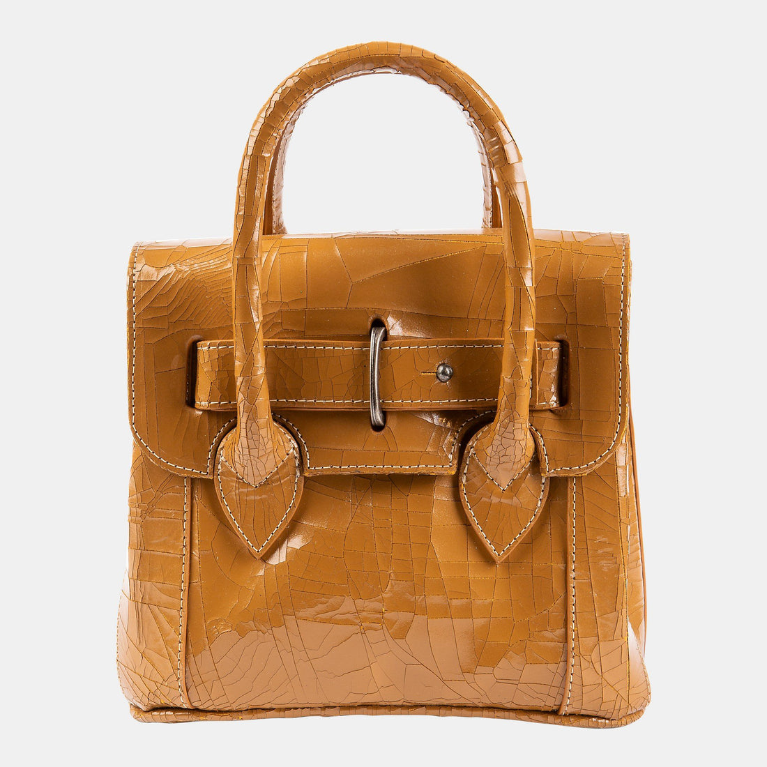 Luxury leather sustainable silk small handbag shoulder bag
