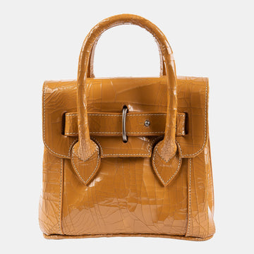 Luxury leather sustainable silk small handbag shoulder bag