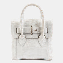 Luxury leather sustainable silk small handbag shoulder bag