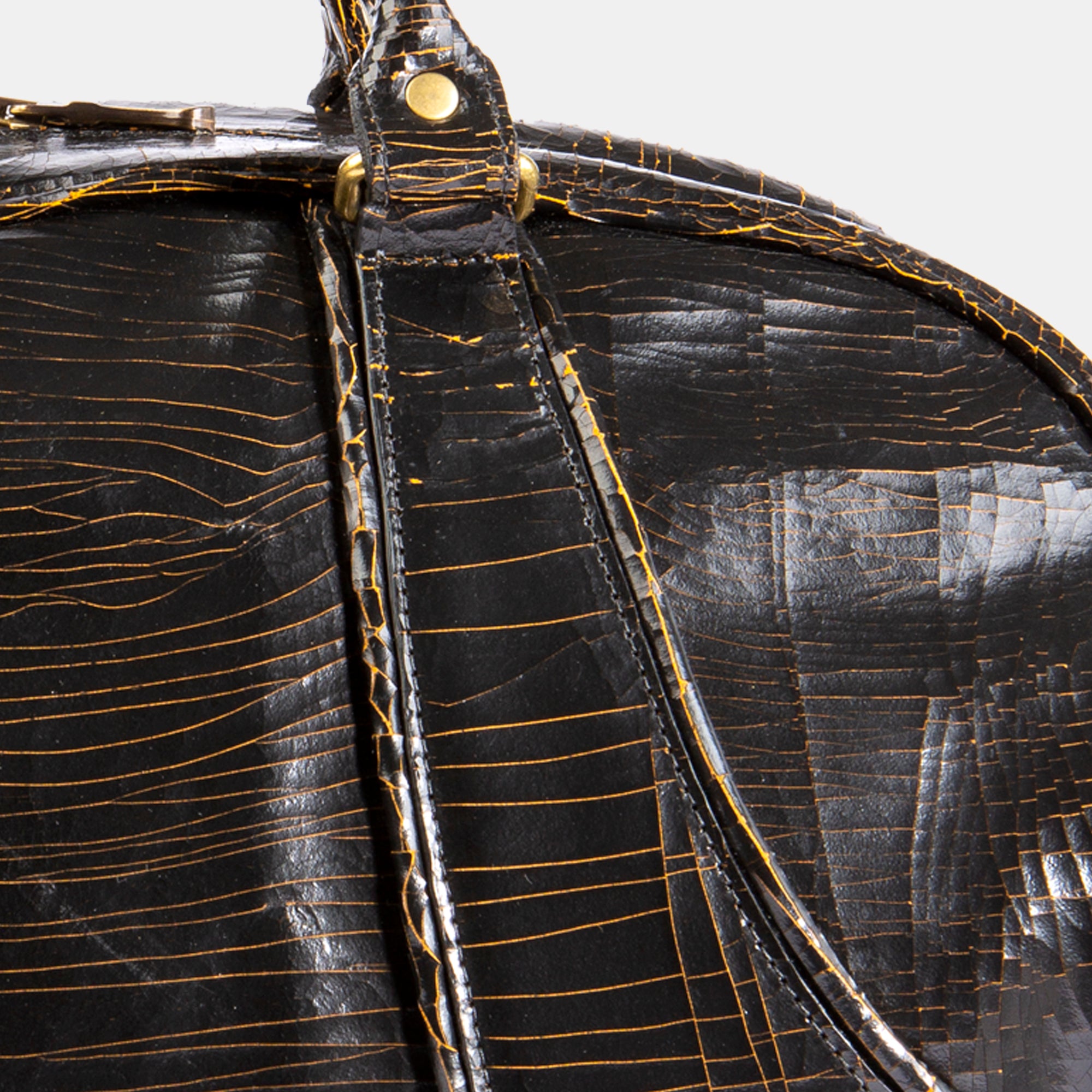 Luxury leather sustainable silk carry-on carryall luggage