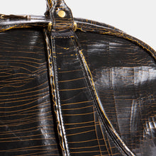 Luxury leather sustainable silk carry-on carryall luggage