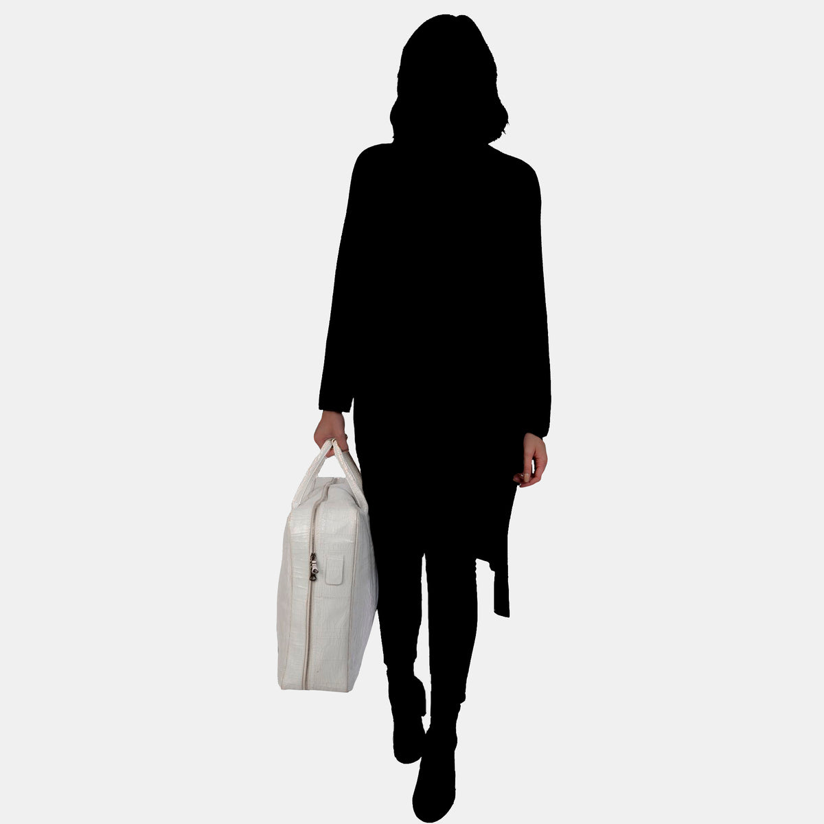 Luxury leather sustainable silk luggage carry-on carryall
