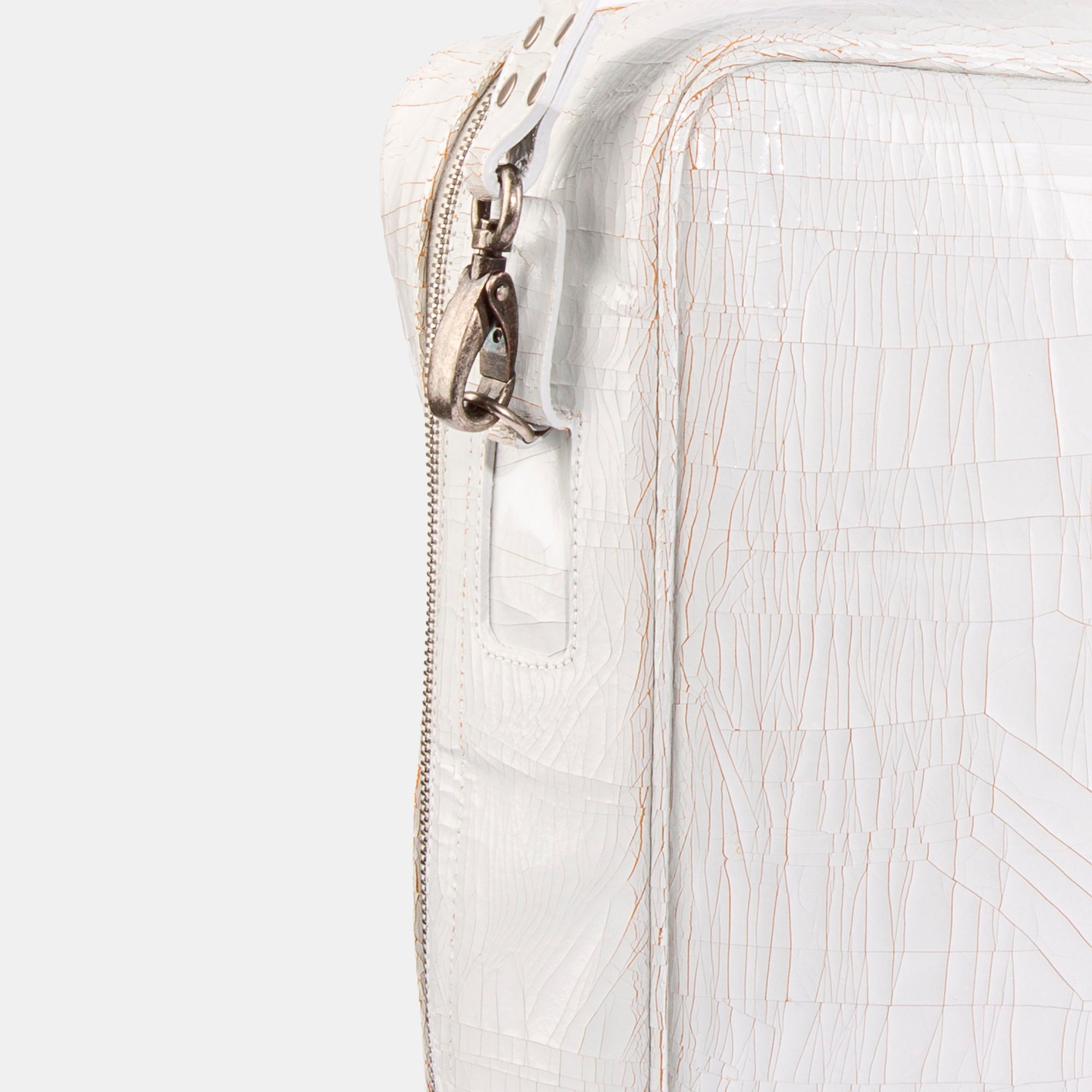 Luxury leather sustainable silk luggage carry-on carryall