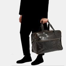 Luxury leather sustainable silk duffle luggage carry-on carryall