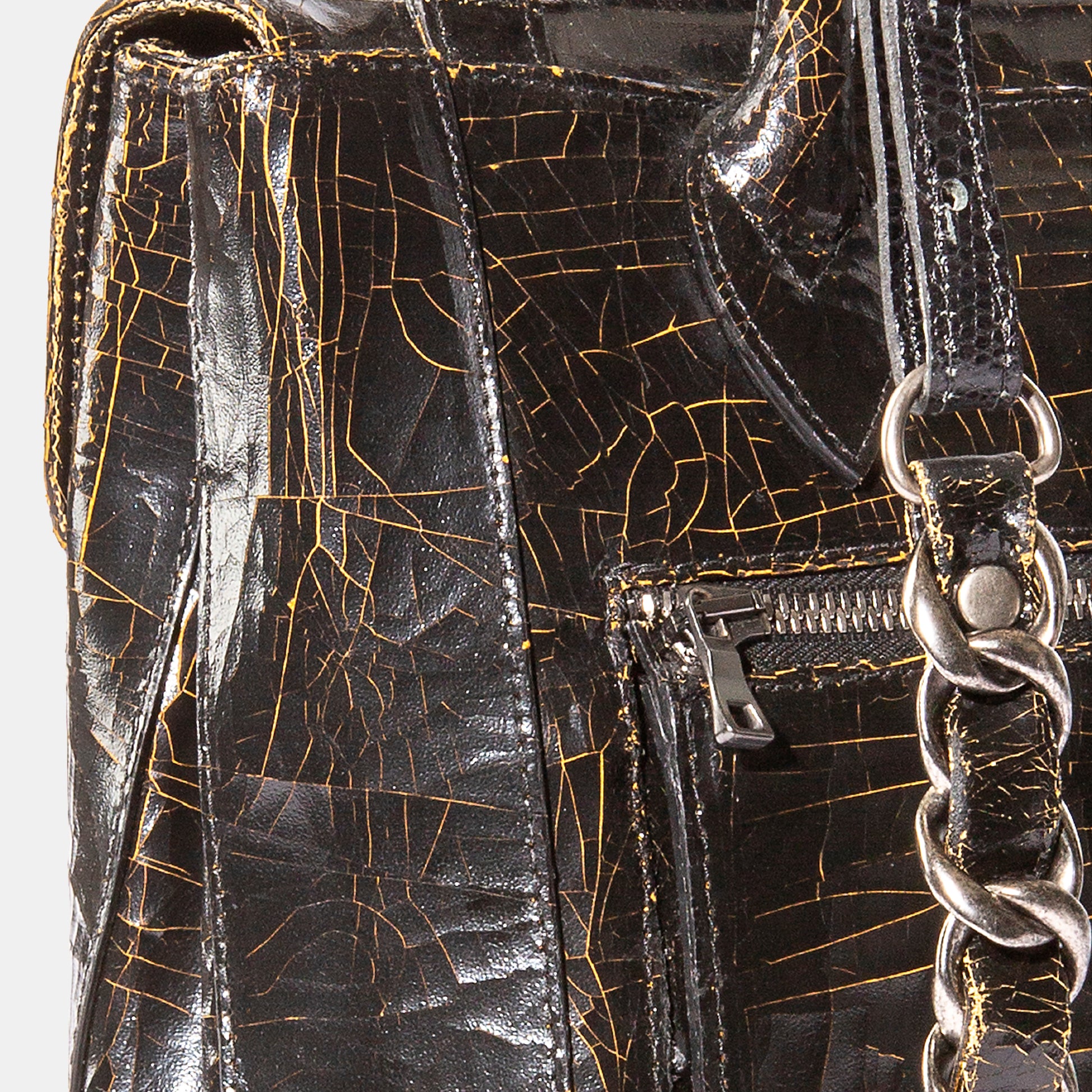 Luxury leather sustainable silk handbag crossbody backpack