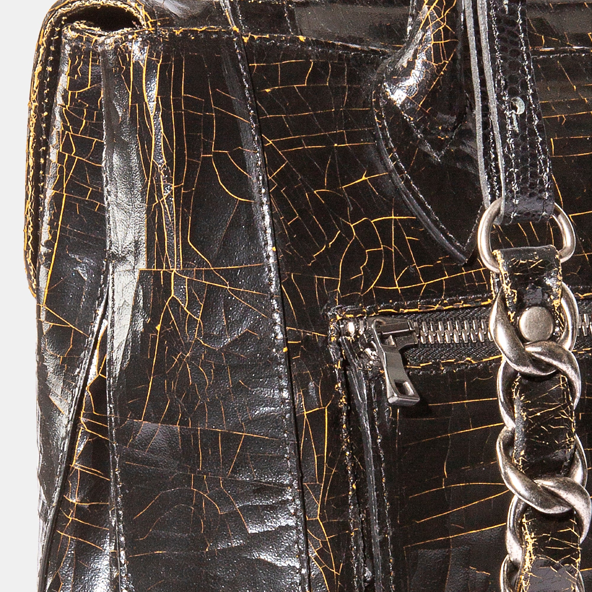 Luxury leather sustainable silk handbag crossbody backpack