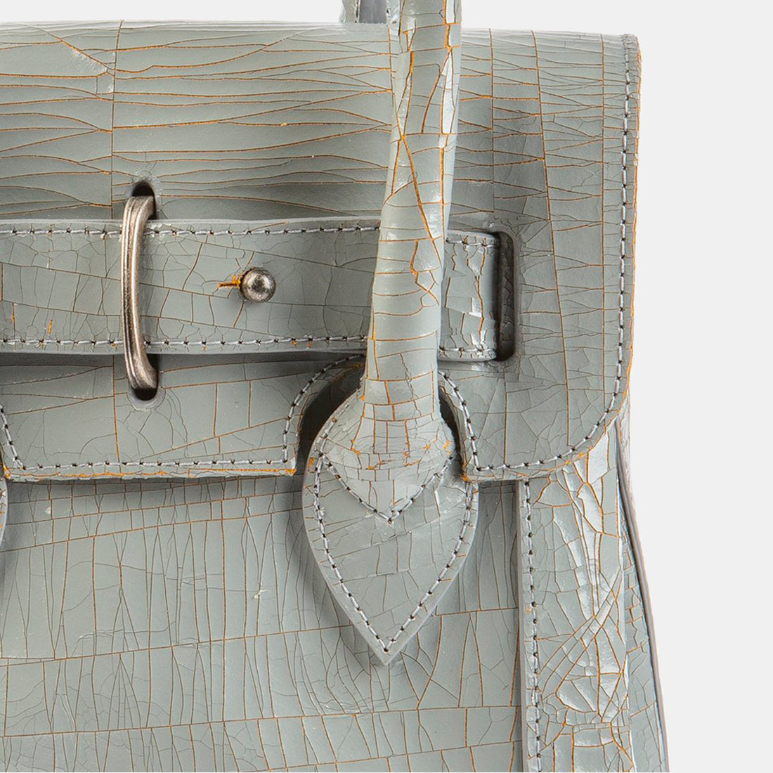Luxury leather sustainable silk small handbag shoulder bag