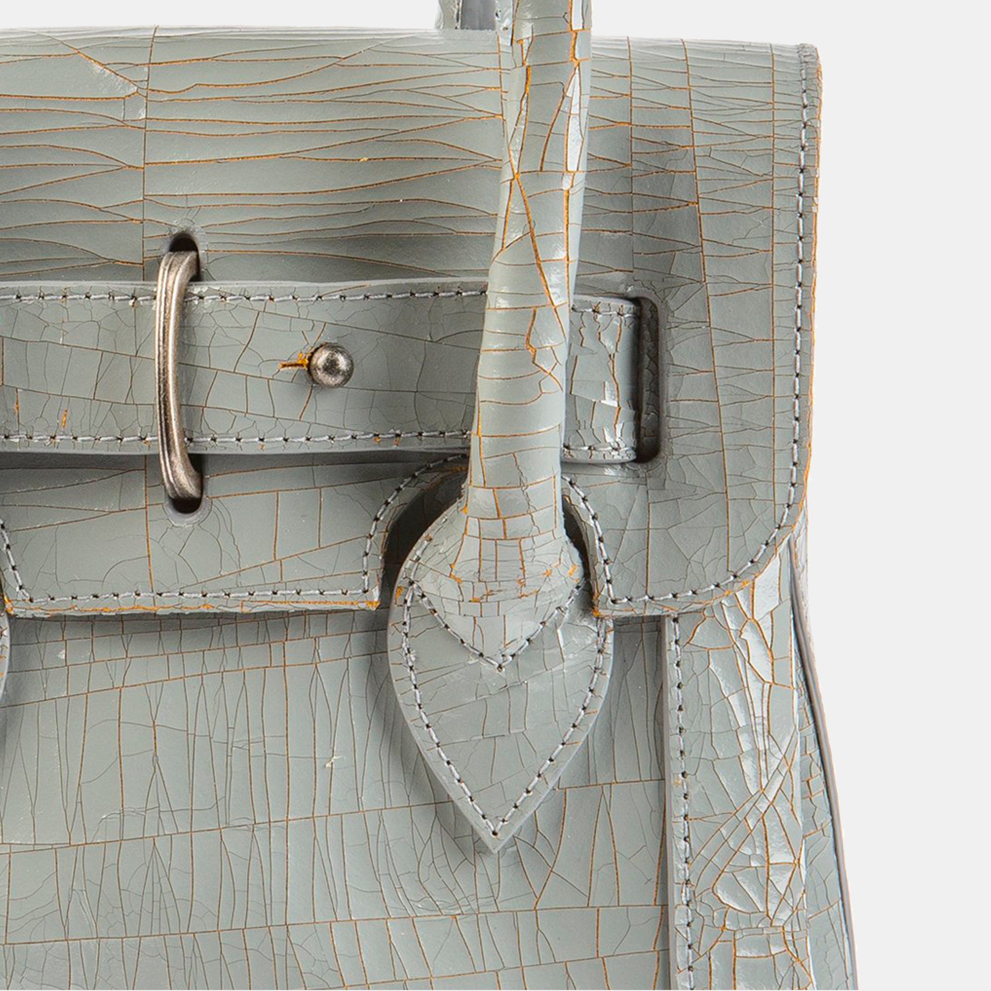 Luxury leather sustainable silk small handbag shoulder bag