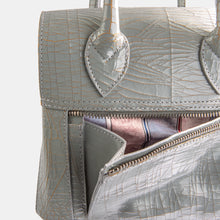 Luxury leather sustainable silk small handbag shoulder bag