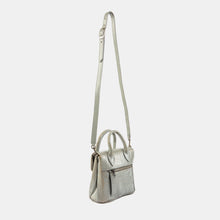 Luxury leather sustainable silk small handbag shoulder bag