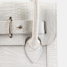 Luxury leather sustainable silk small handbag shoulder bag