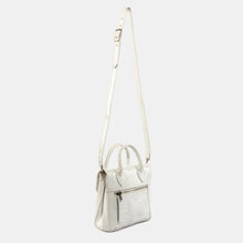 Luxury leather sustainable silk small handbag shoulder bag