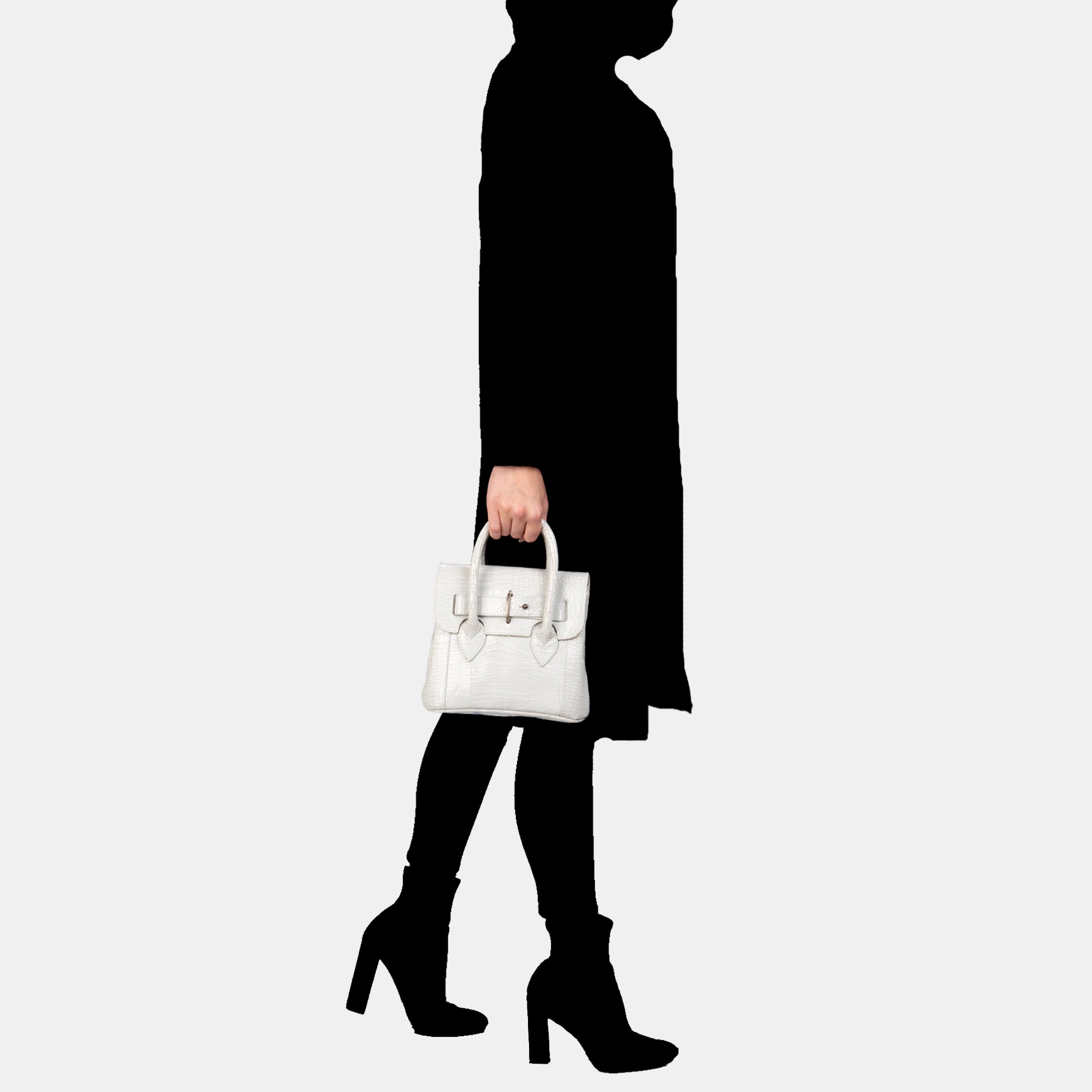 Luxury leather sustainable silk small handbag shoulder bag