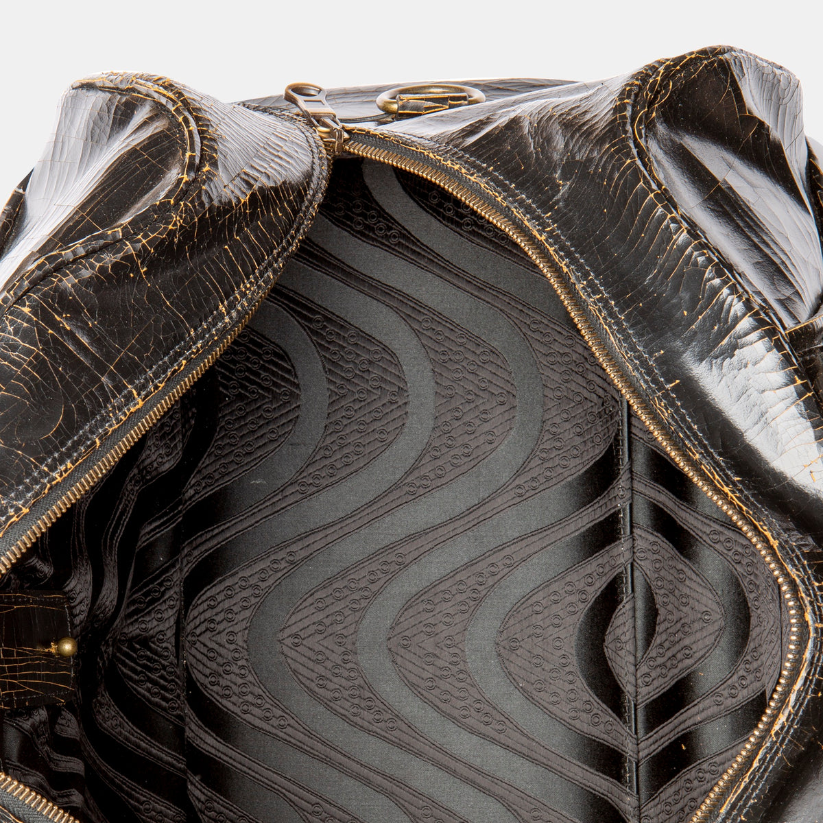 Luxury leather sustainable silk carry-on carryall luggage
