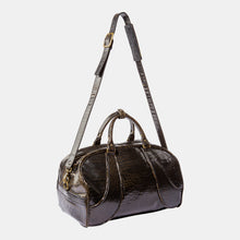 Luxury leather sustainable silk carry-on carryall luggage