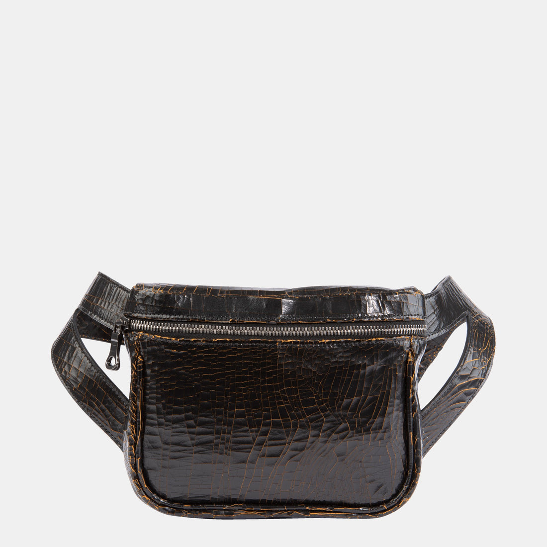 Luxury leather sustainable silk fanny pack belt bag crossbody