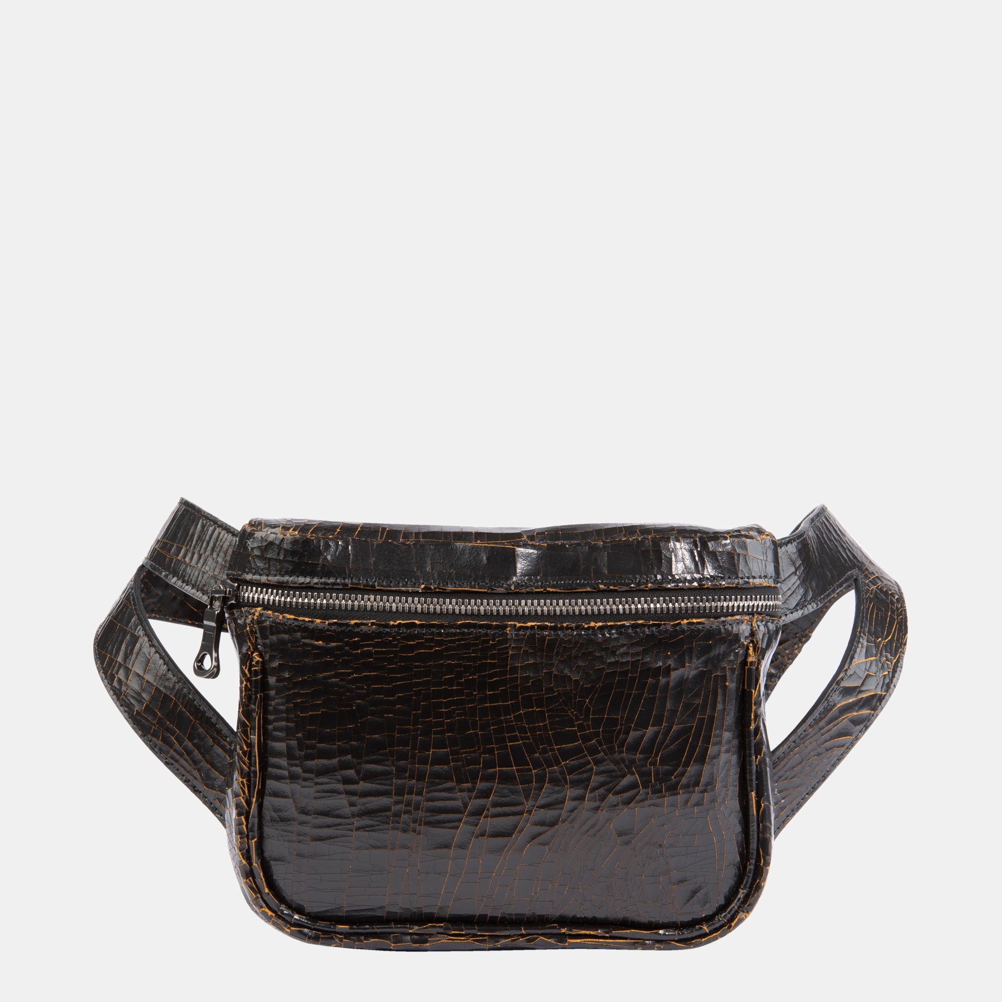 Luxury leather sustainable silk fanny pack belt bag crossbody