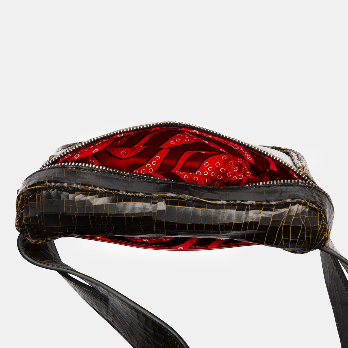 Luxury leather sustainable silk fanny pack belt bag crossbody