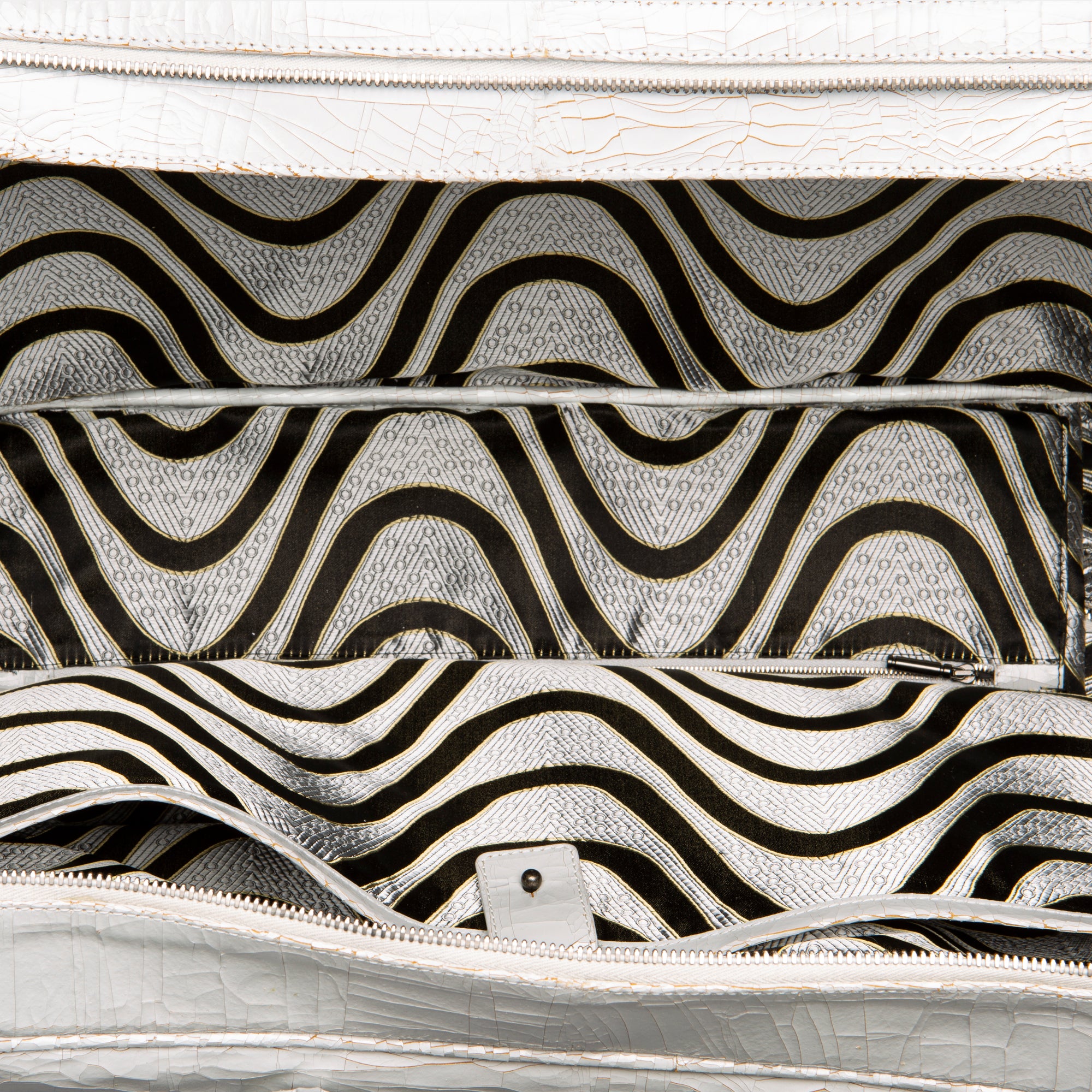 Luxury leather sustainable silk luggage carry-on carryall