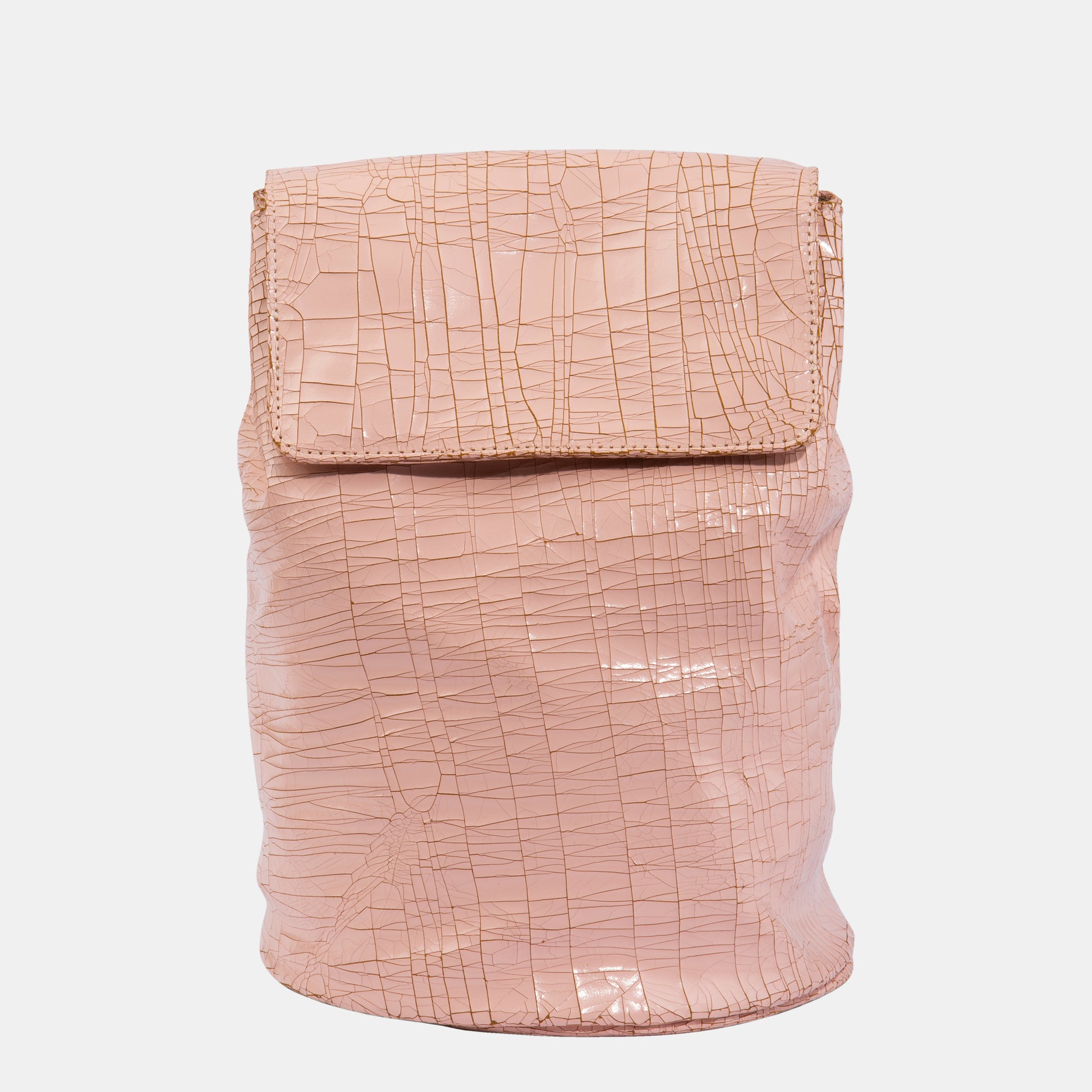 Luxury leather sustainable silk backpack handbag