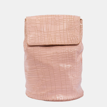 Luxury leather sustainable silk backpack handbag
