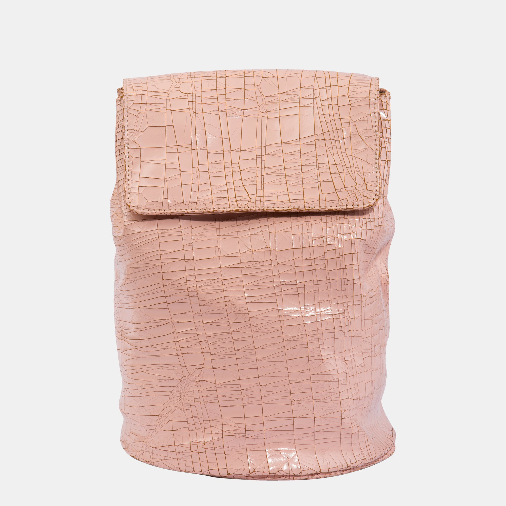 Luxury leather sustainable silk backpack handbag