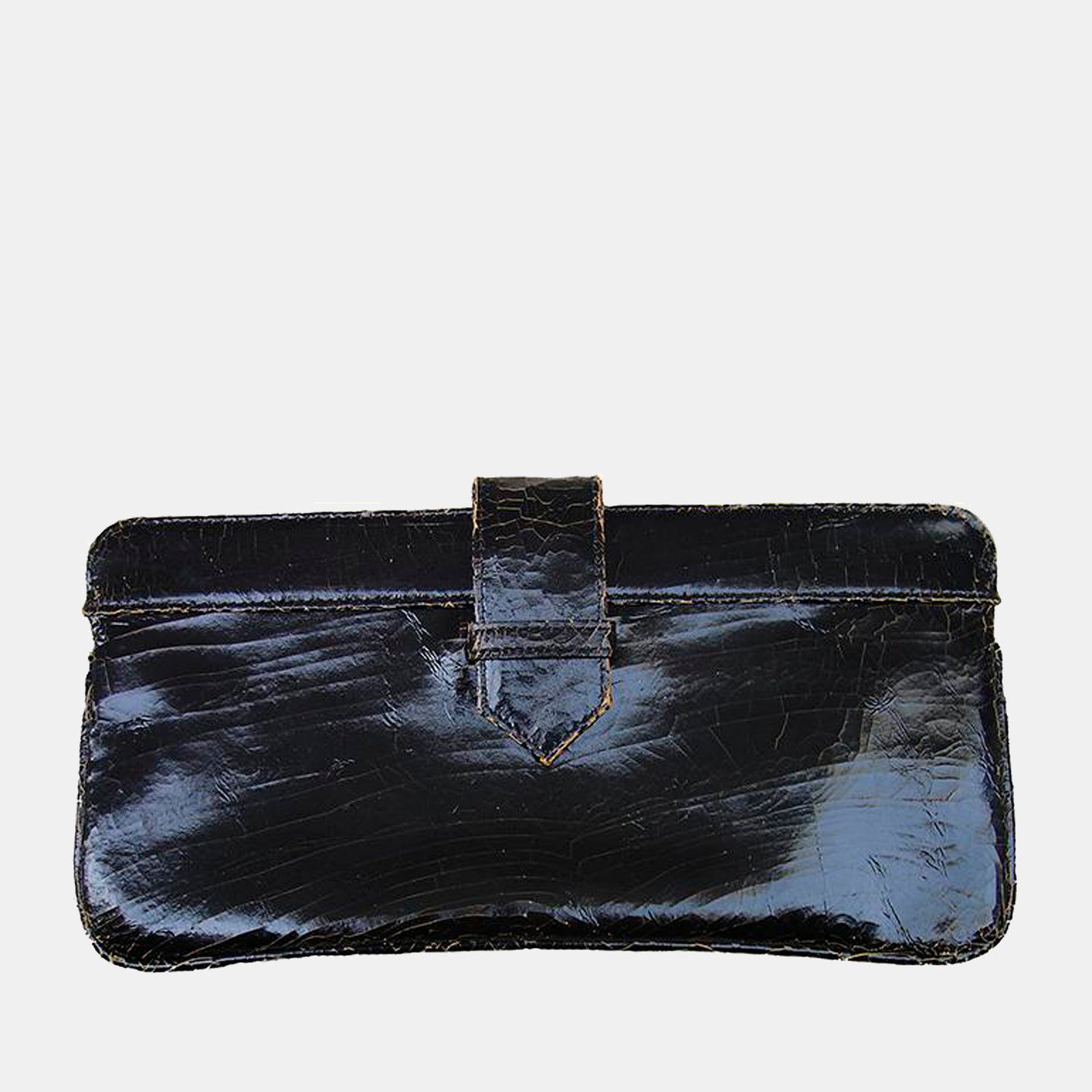 Luxury leather sustainable silk clutch handbag