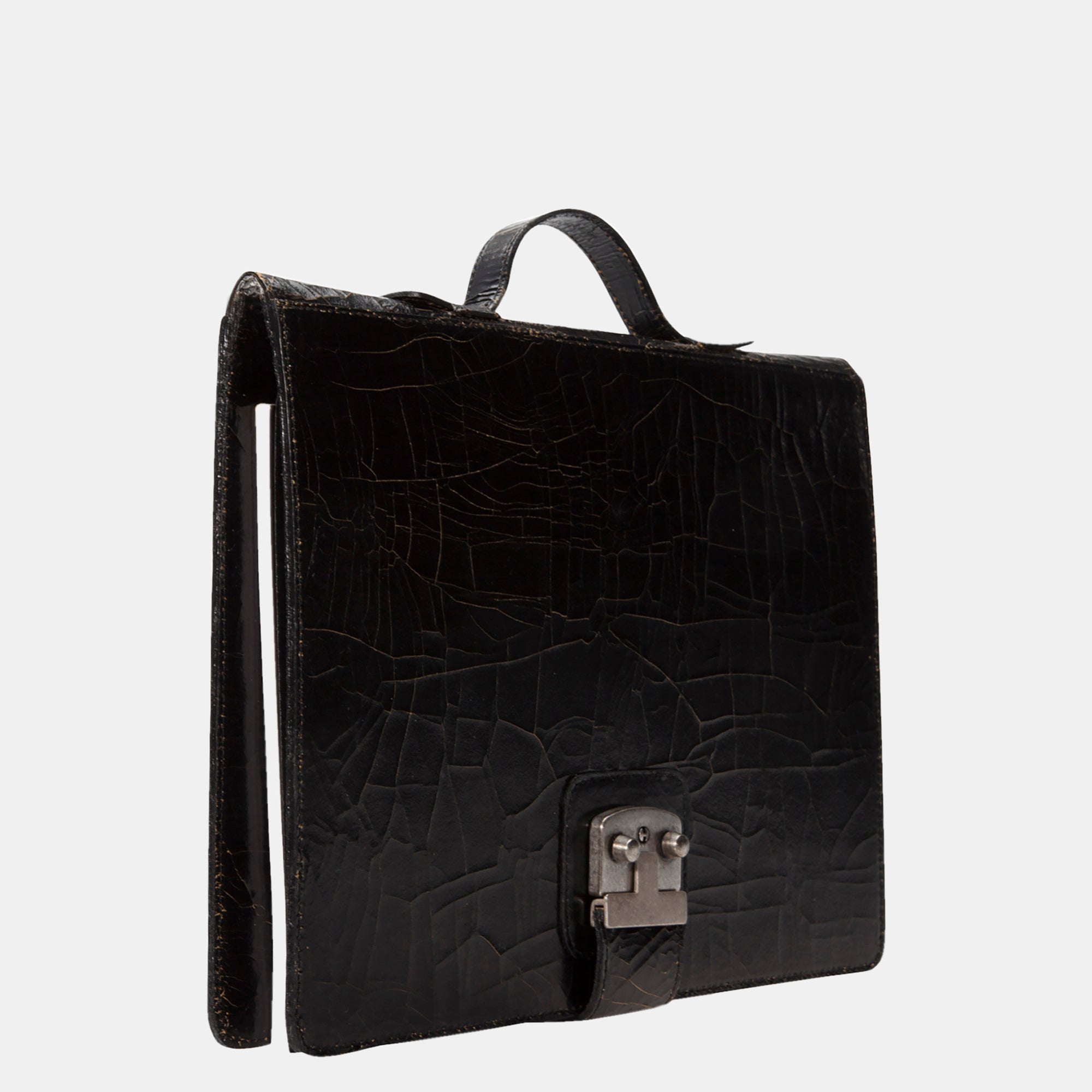 Luxury leather sustainable silk laptop case briefcase carry-on carryall