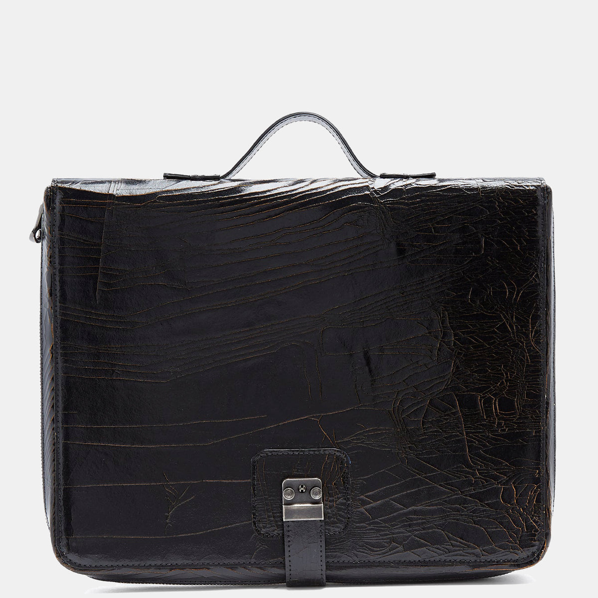 Luxury leather sustainable silk laptop case briefcase carry-on carryall