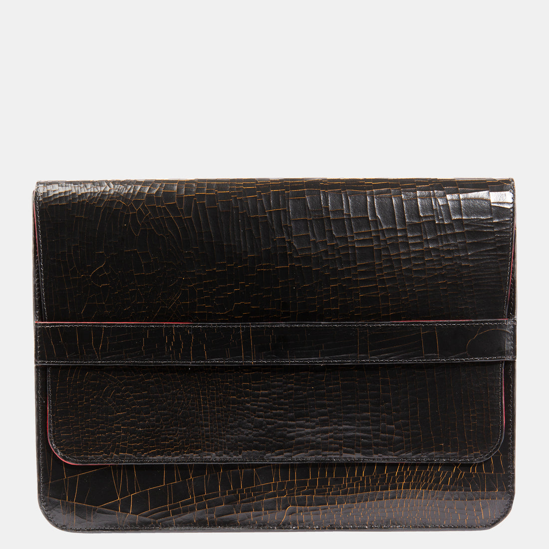 Luxury leather sustainable silk slim briefcase or laptop holder