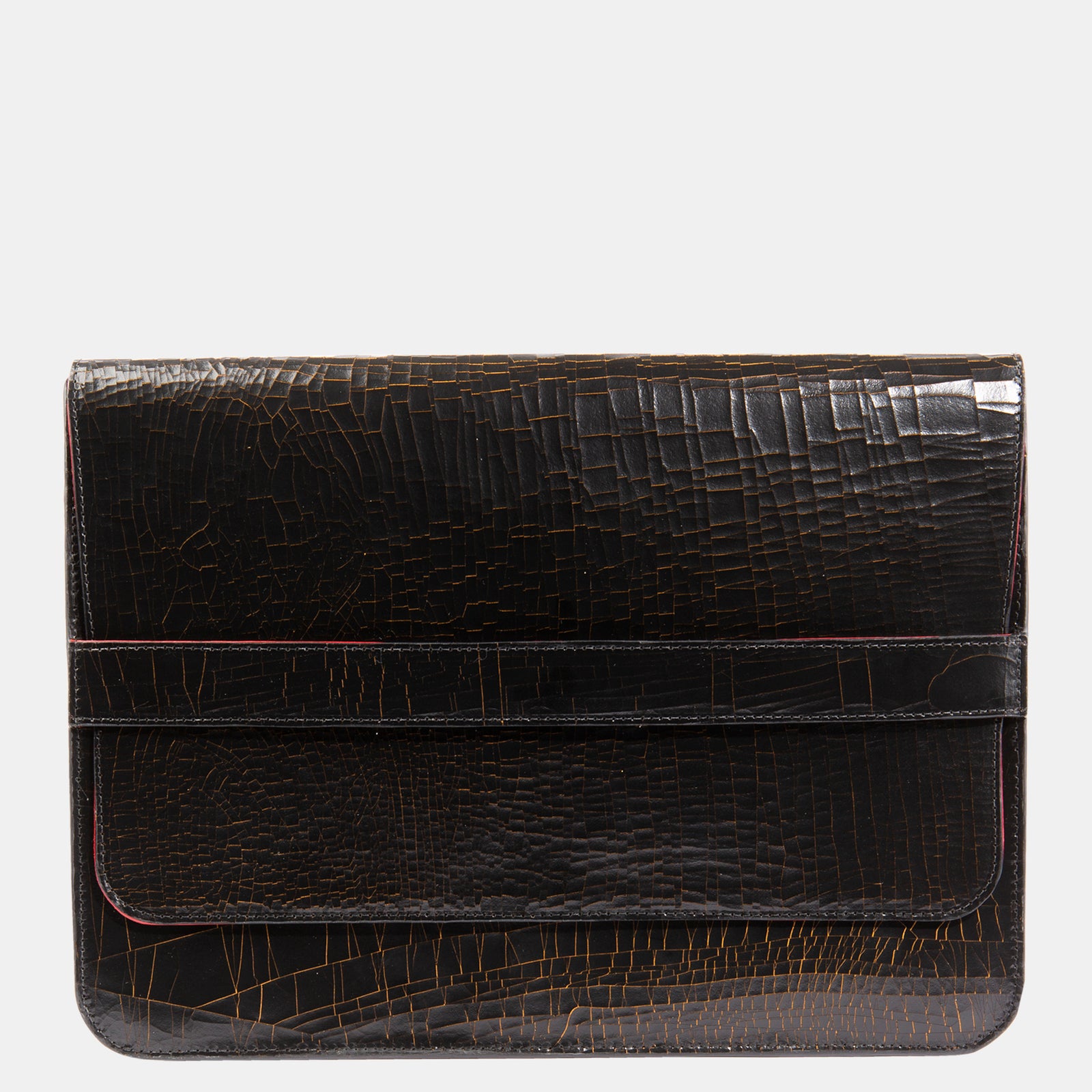 Luxury leather sustainable silk slim briefcase or laptop holder