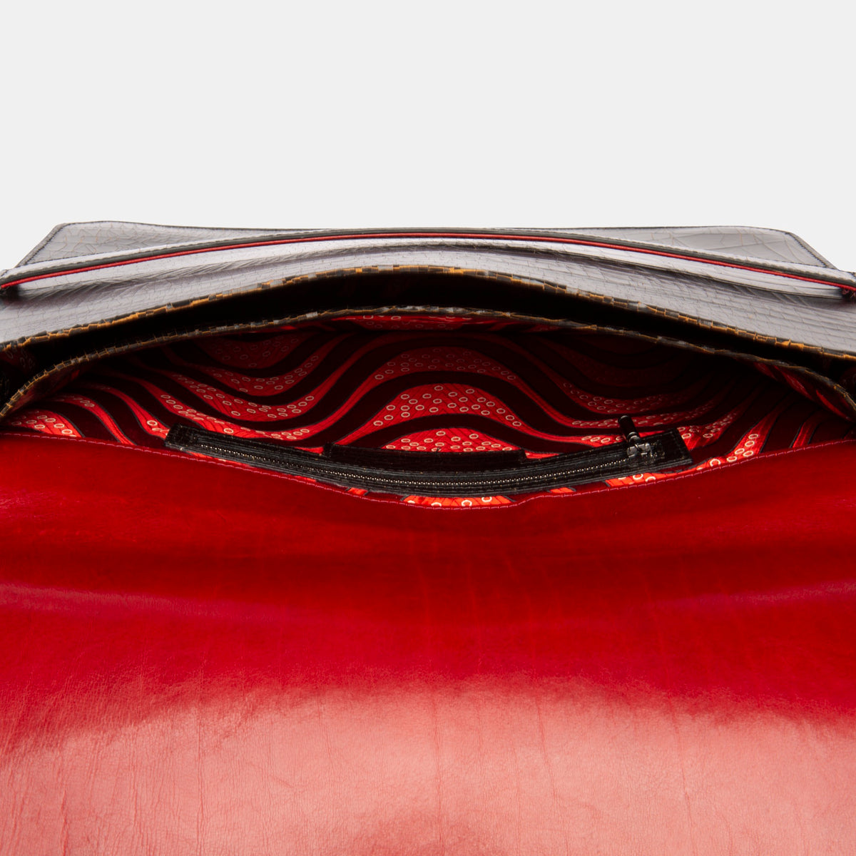 Luxury leather sustainable silk slim briefcase or laptop holder