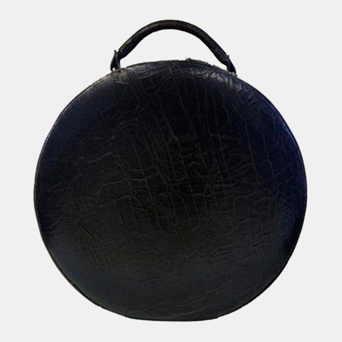 Luxury leather sustainable silk hat box drum case carry on carryall luggage