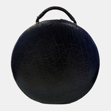 Luxury leather sustainable silk hat box drum case carry on carryall luggage