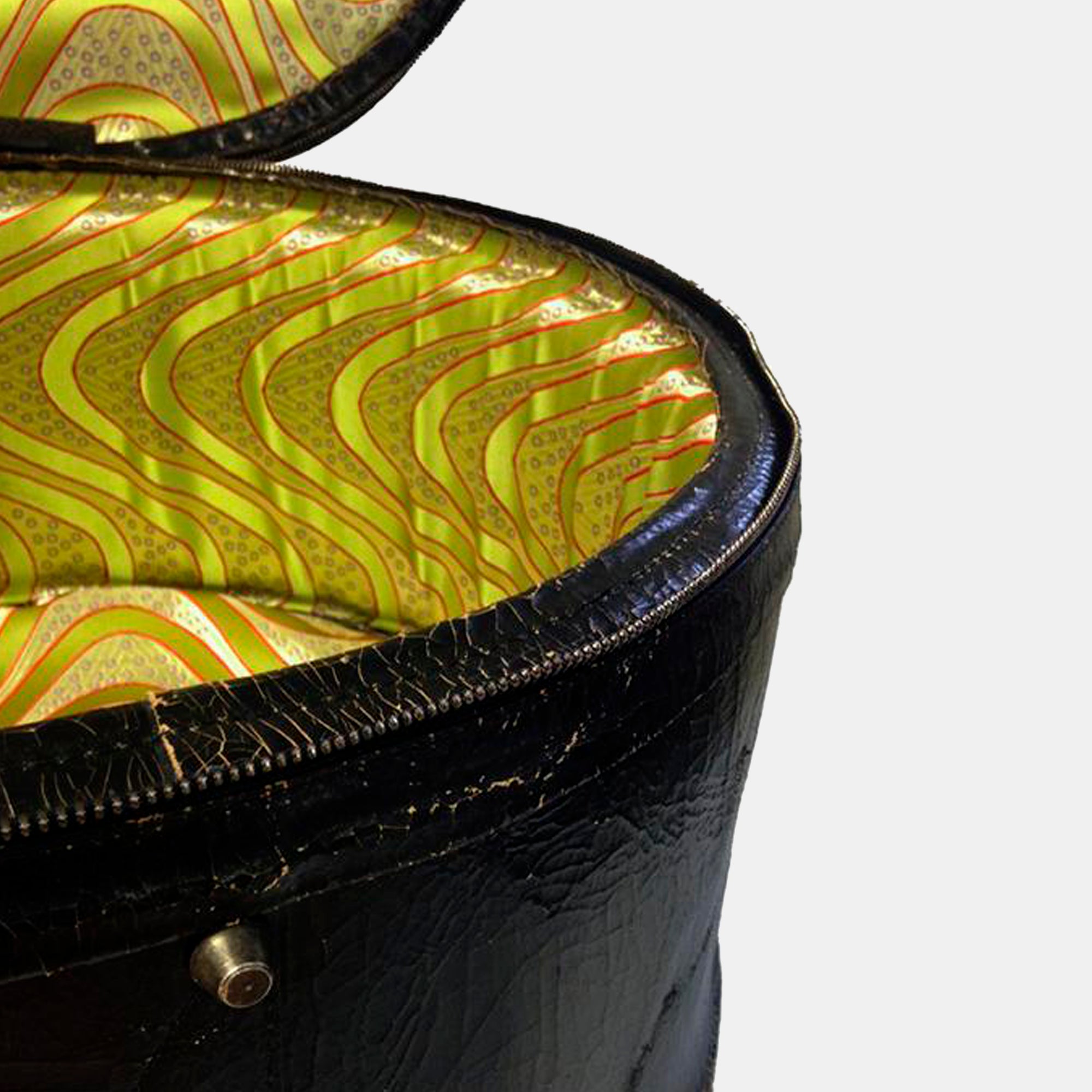 Wooden Round Hat Box - Metal and Leather – The Nicholson Gallery