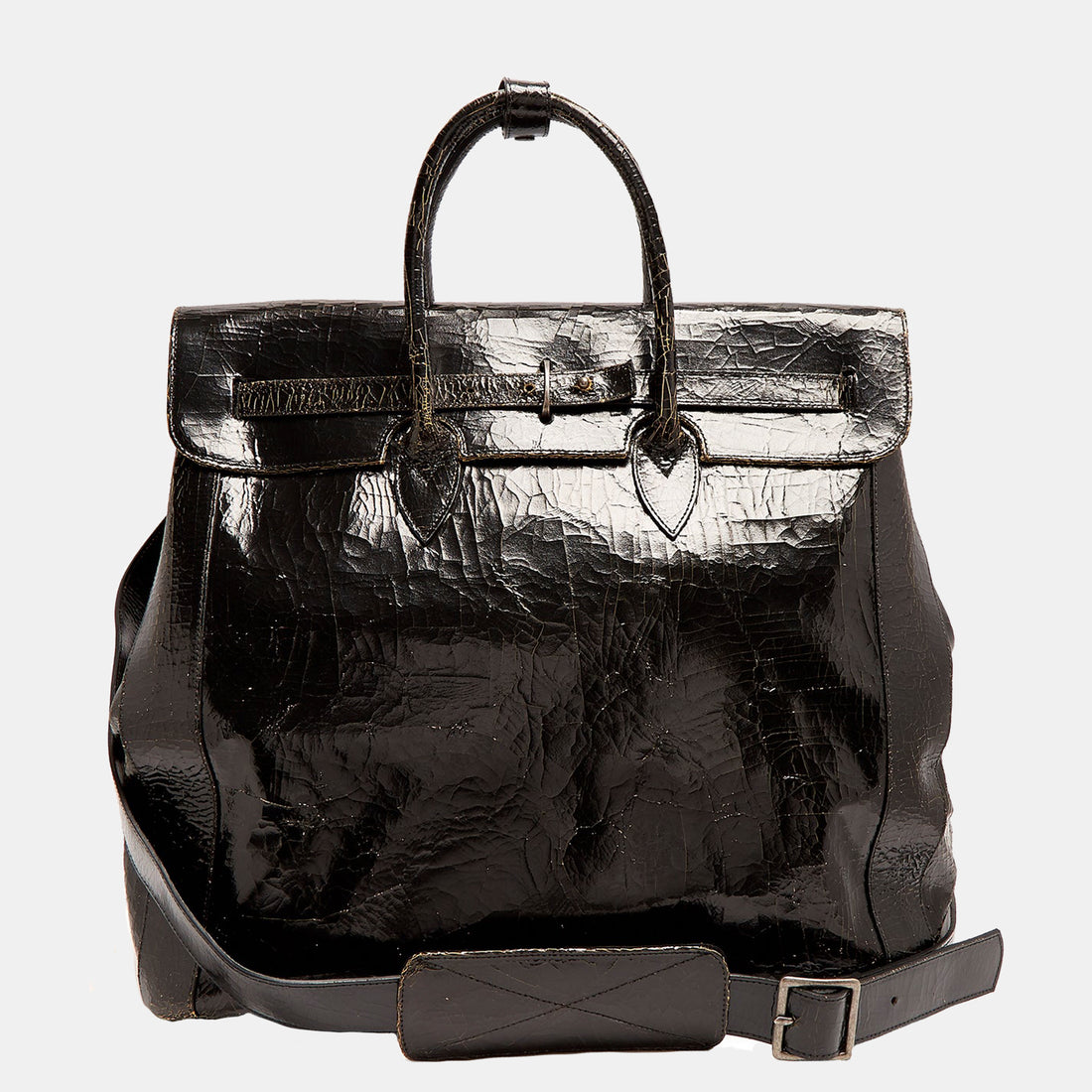 Luxury leather sustainable silk carry-on carry all luggage