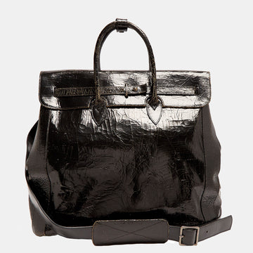 Luxury leather sustainable silk carry-on carry all luggage