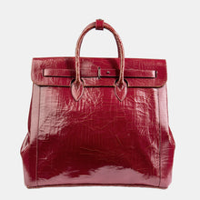 Luxury leather sustainable silk carry-on carry all luggage