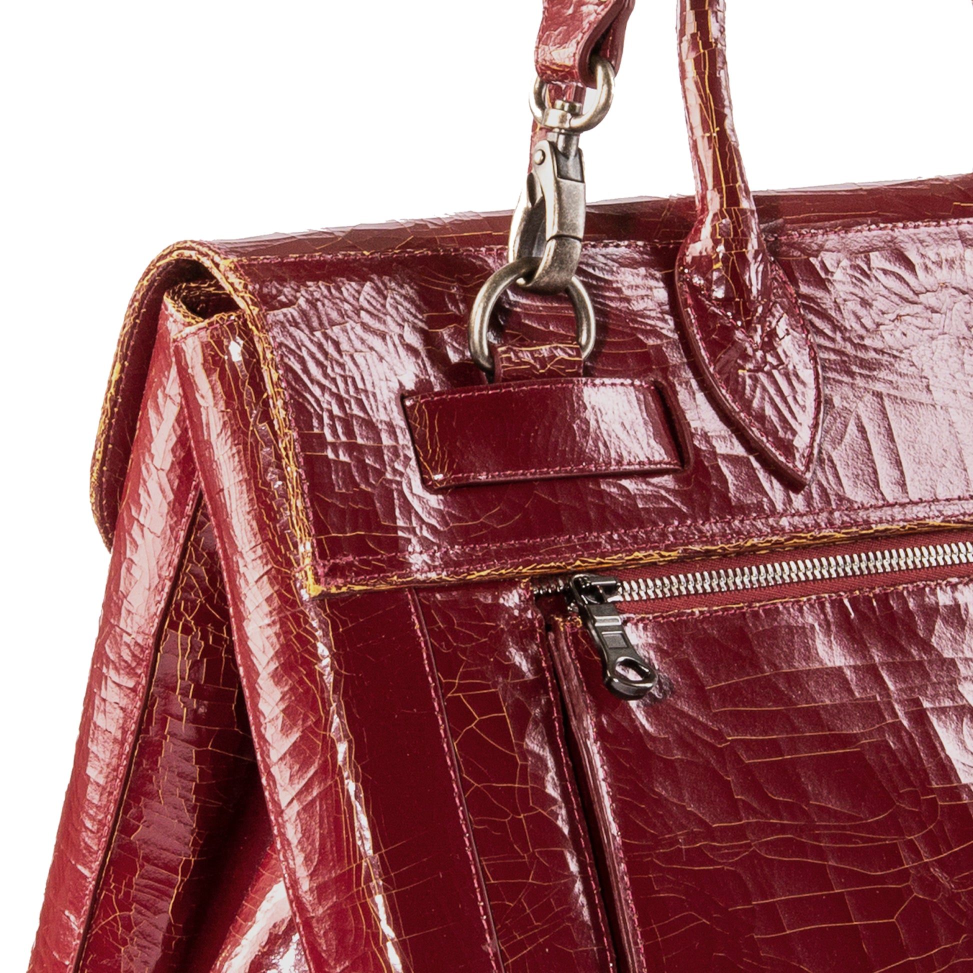 Luxury leather sustainable silk carry-on carry all luggage