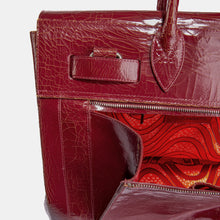 Luxury leather sustainable silk carry-on carry all luggage