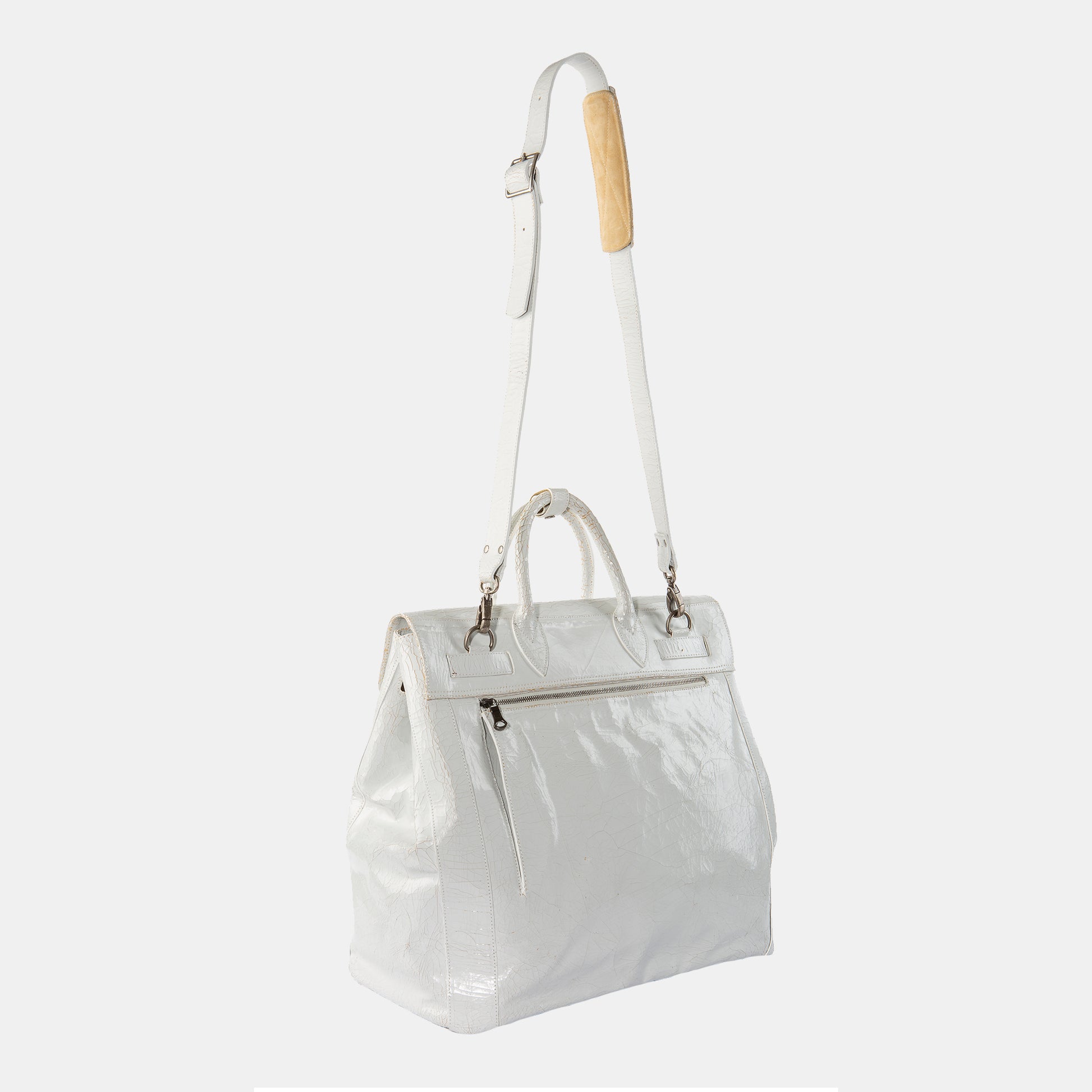Luxury leather sustainable silk carry-on carry all luggage