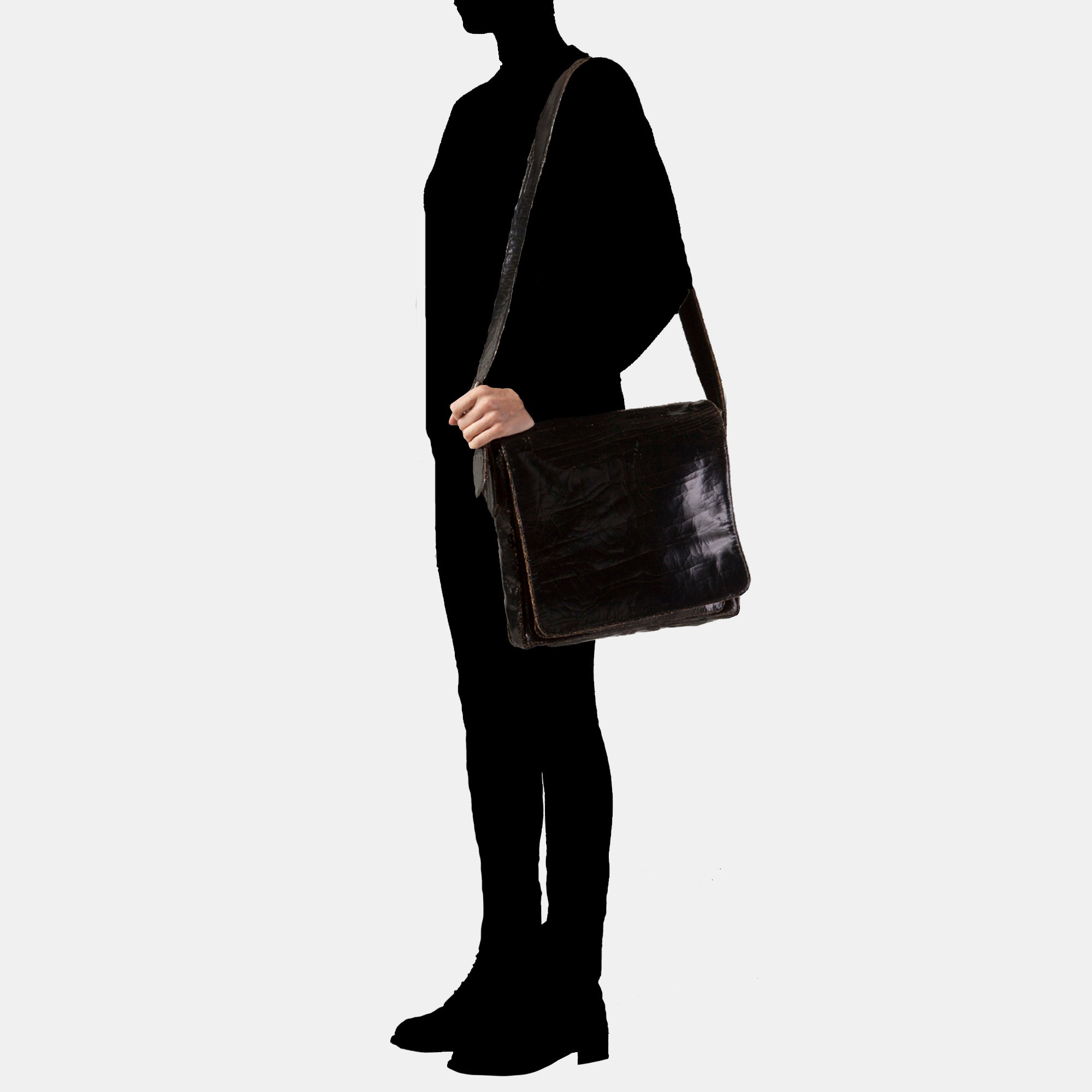 Luxury leather sustainable silk crossbody hip bag handbag messenger