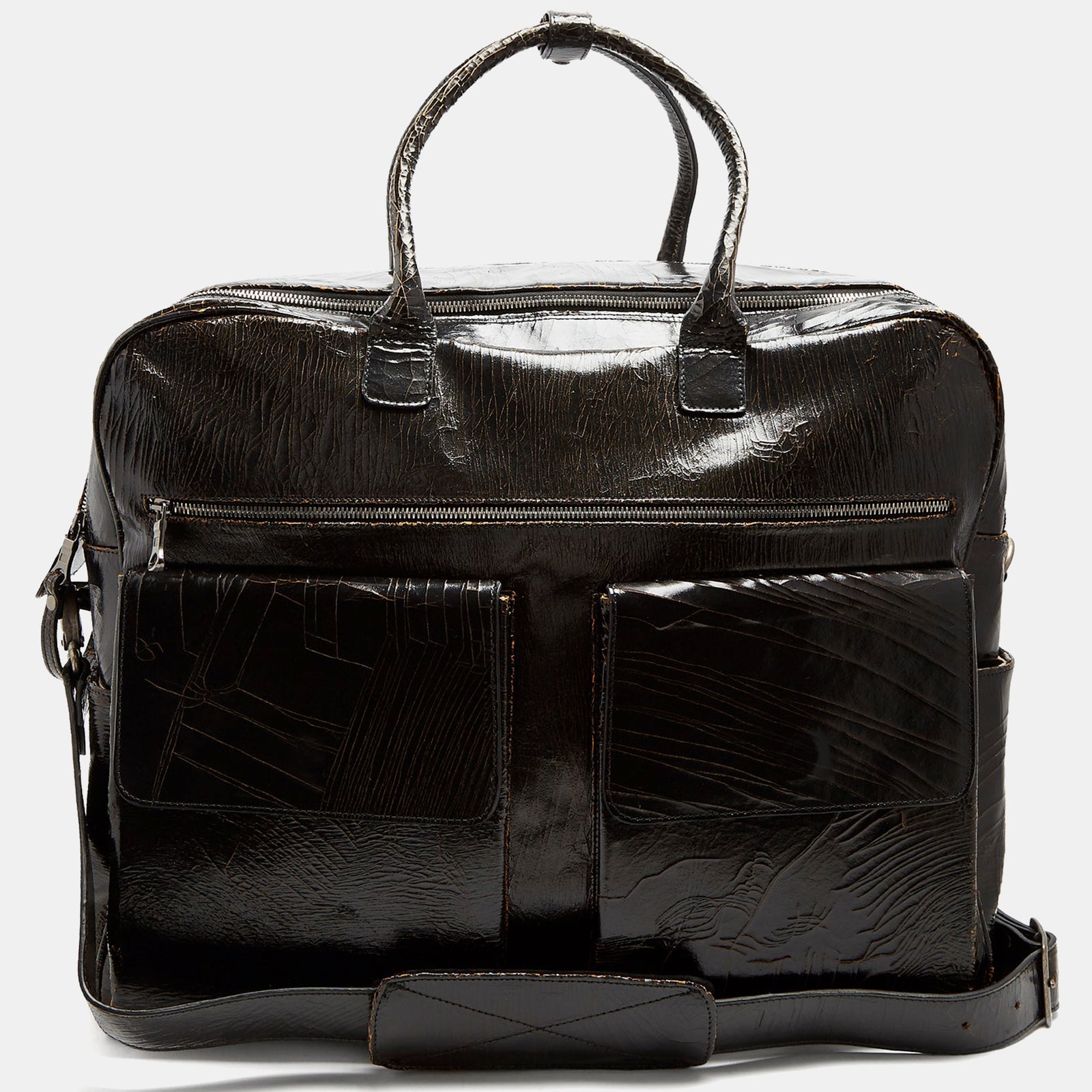 Luxury leather sustainable silk luggage carry-on carryall