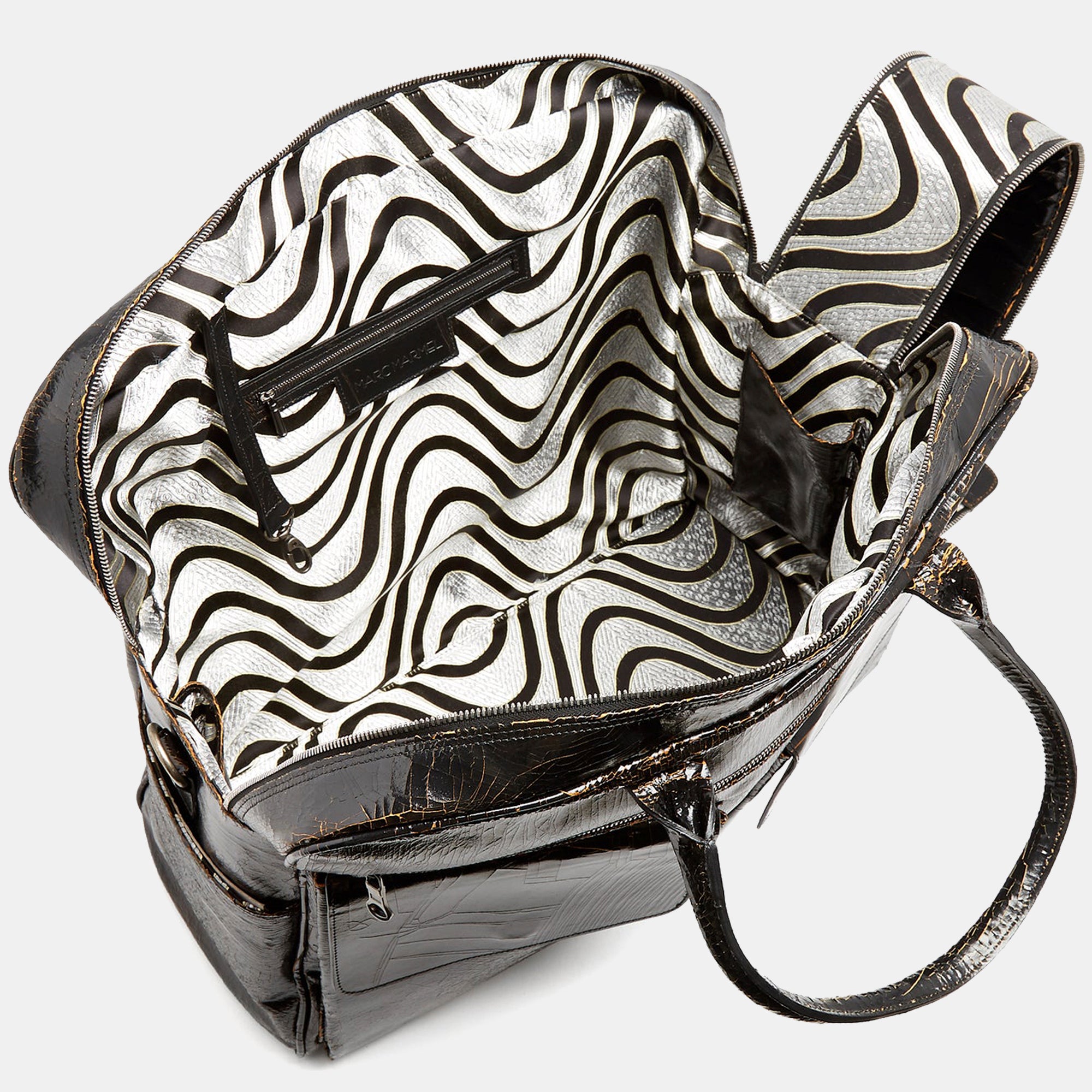 Luxury leather sustainable silk luggage carry-on carryall