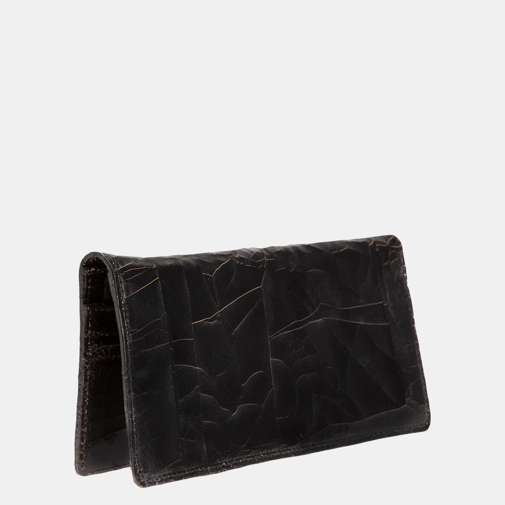 Luxury leather sustainable silk wallet passport