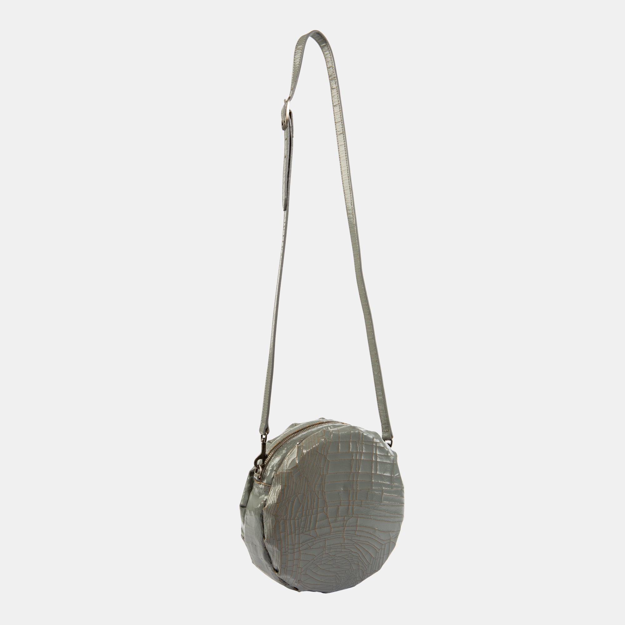 Luxury leather sustainable silk macaroon handbag crossbody