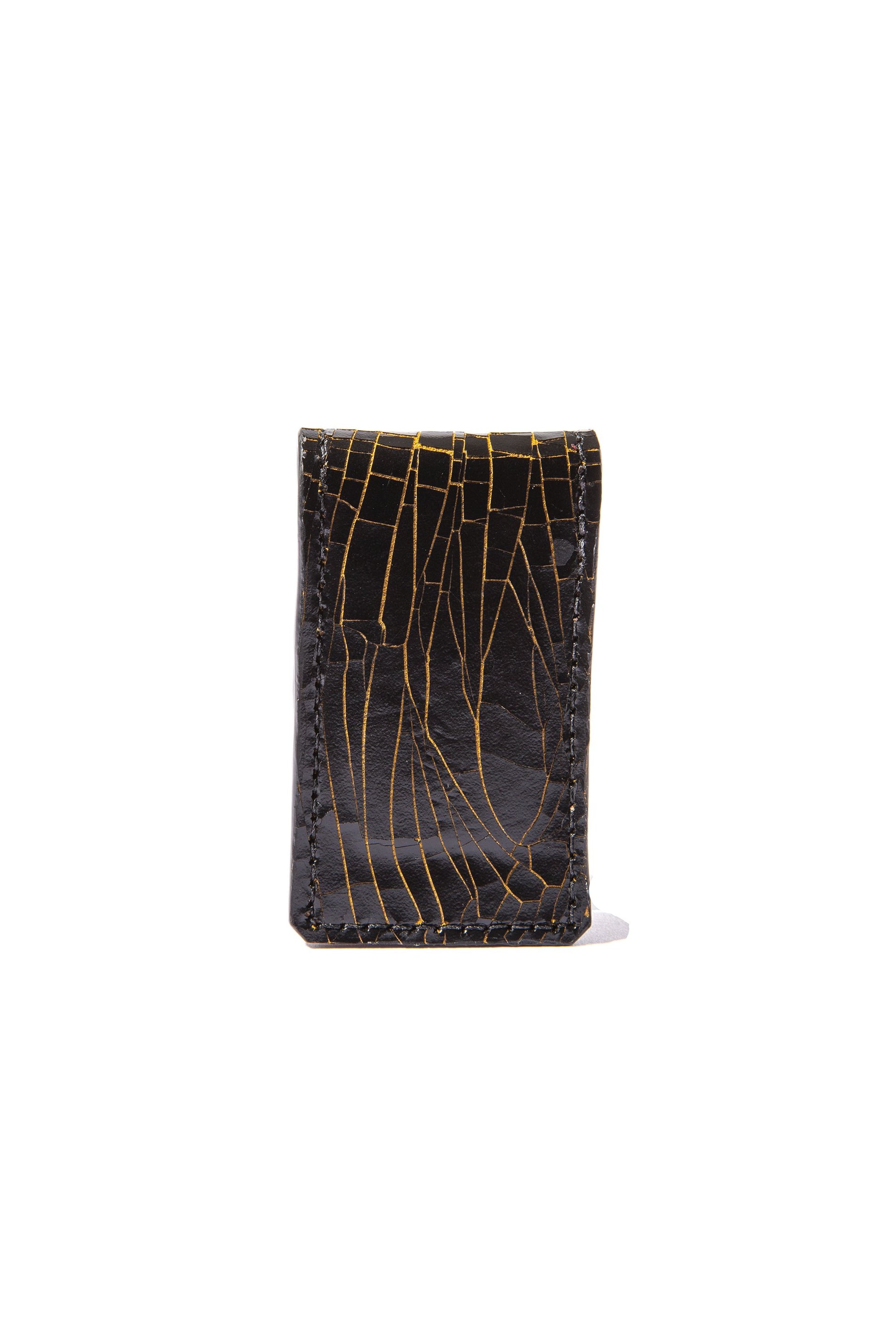 Luxury leather sustainable silk magnet clip