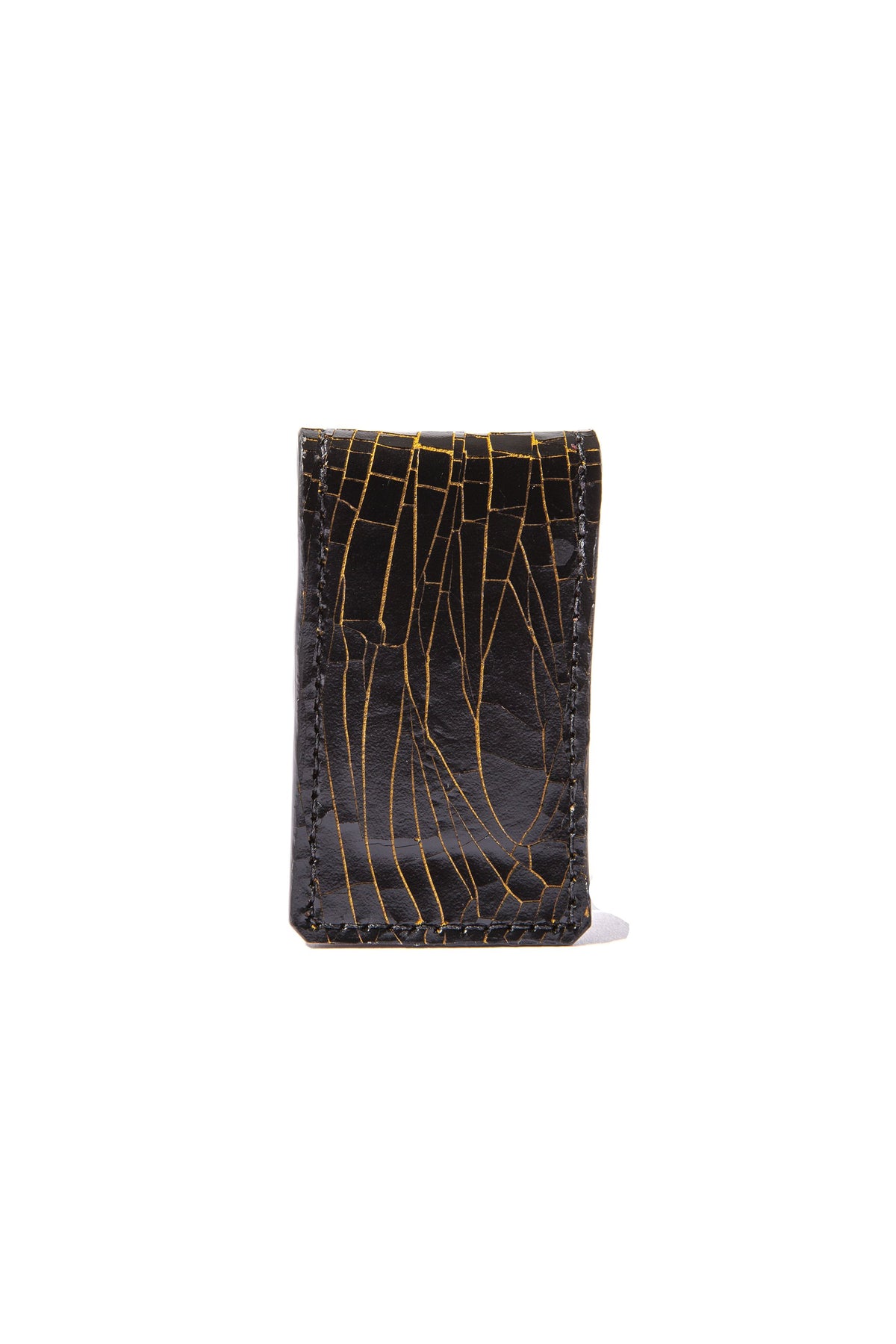 Luxury leather sustainable silk magnet clip