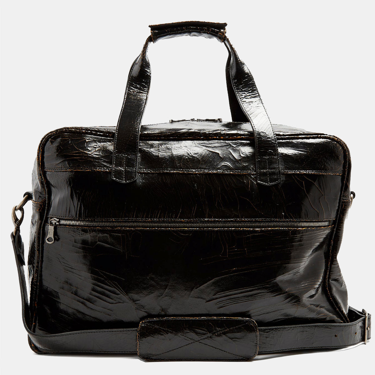 Luxury leather sustainable silk duffle luggage carry-on carryall