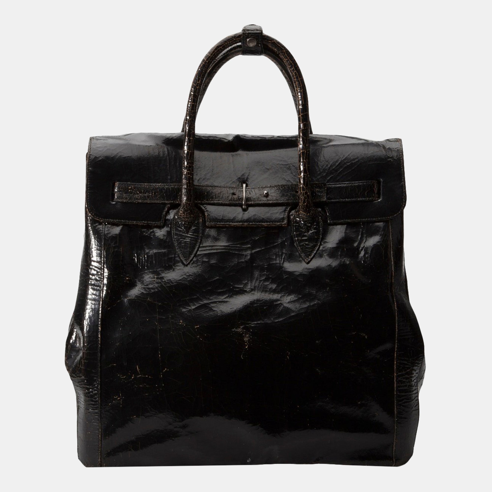 Luxury leather sustainable silk handbag carryall carry-on luggage
